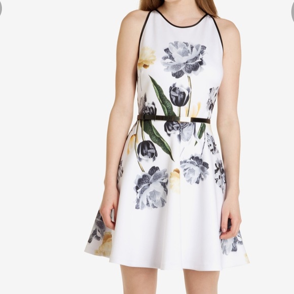 ted baker white floral dress